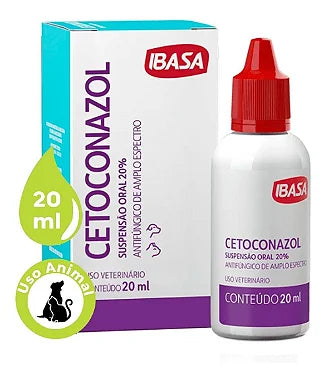 Cetoconazol Suspensão Oral 20% Ibasa - 20 ml - Viu Pet