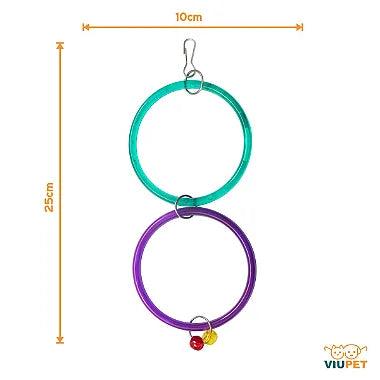 Brinquedo Para Pássaros Argola Dupla Médio - Viu Pet