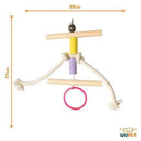 Brinquedo Para Pássaros Trapézio Duplo Com Argola - Viu Pet
