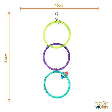 Brinquedo Para Pássaros Argola Tripla Grande - Viu Pet
