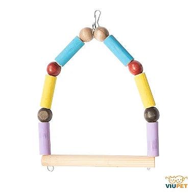 Brinquedo Para Pássaros Balanço Em Madeira Médio - Viu Pet