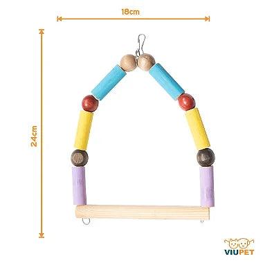 Brinquedo Para Pássaros Balanço Em Madeira Médio - Viu Pet