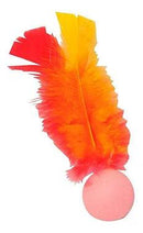 Brinquedo Para Gato Bola Ping Pong Com Penas - Viu Pet