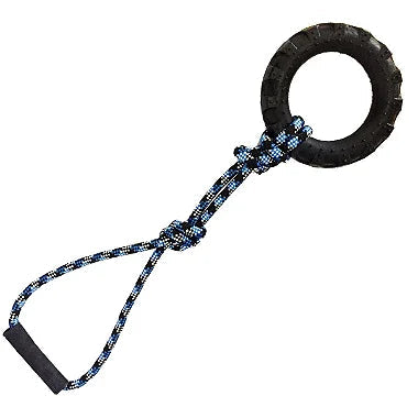 Brinquedo Para Cães Puxador Corda Com Pneu Grande