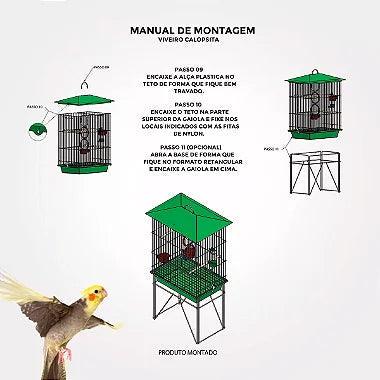 Gaiola Mini Viveiro Fechado Para Calopsita - Viu Pet