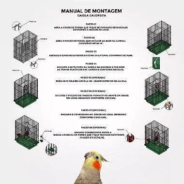 Gaiola Mini Viveiro Fechado Para Calopsita - Viu Pet
