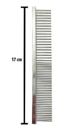Pente De Aço Inox Para Cães E Gatos 54 Dentes 17 Cm - Viu Pet