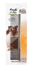Pente De Aço Inox Para Cães E Gatos 54 Dentes 17 Cm - Viu Pet