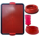 Kit Sanitário Canino + Bebedouro Não Molha Pelo + Comedouro Pesado 300ml - Viu Pet