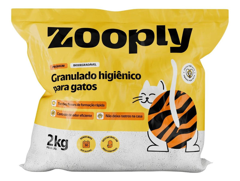 Areia Biodegradável Premium Para Gatos Grãos Finos - 2kg - Viu Pet
