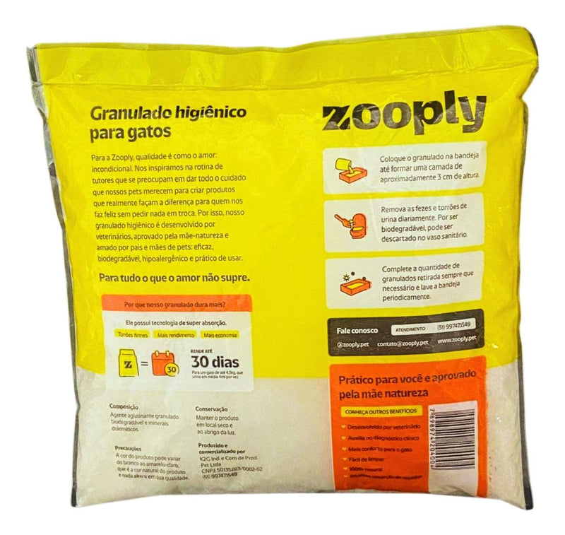 Areia Biodegradável Premium Para Gatos Grãos Finos - 2kg - Viu Pet
