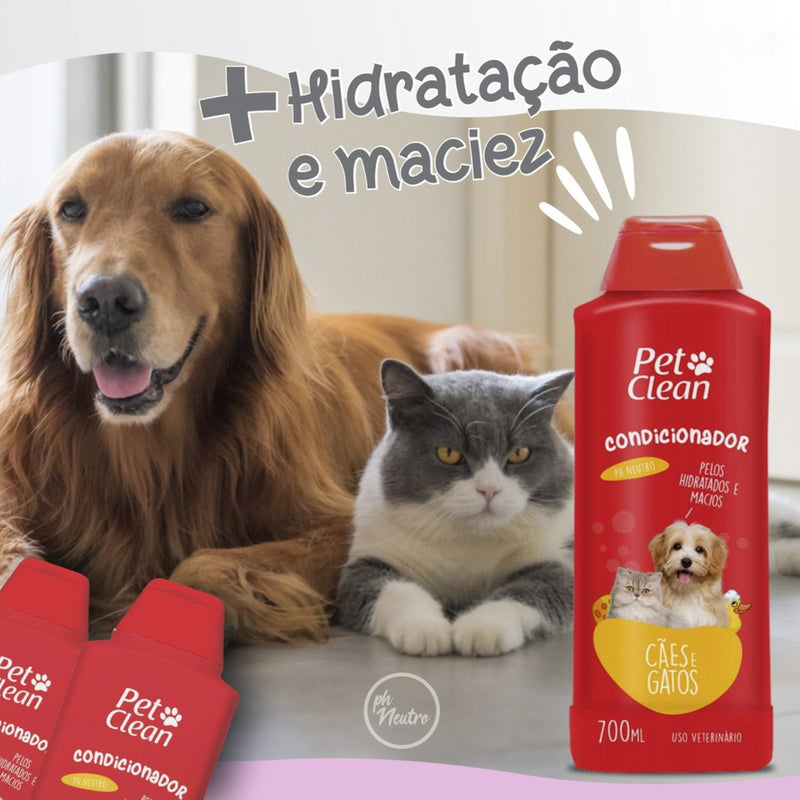 Kit Banho Shampoo Condicionador Perfume Para Cães Pet Clean - Viu Pet