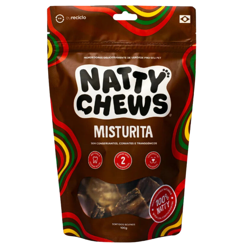 Mordedor Traqueia E Esôfago Bovino Natural Pacote 100g - Viu Pet