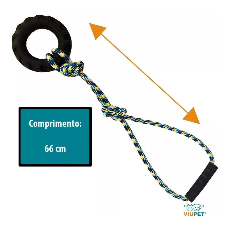 Brinquedo Pet Mordedor Puxador Pvc Flex Para Cães Cachorro - Resistente - Viu Pet