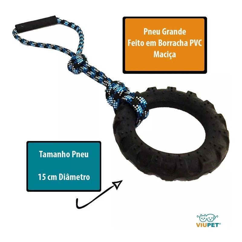 Brinquedo Pet Mordedor Puxador Pvc Flex Para Cães Cachorro - Resistente - Viu Pet