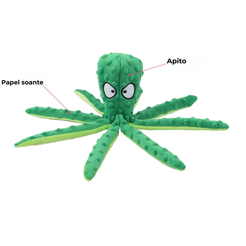 Brinquedo Pelúcia Polvo Com Apito