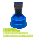 Kit Comedouro e Bebedouro Automático Evita Molhar Pelos - Galão 1 Litro - Viu Pet