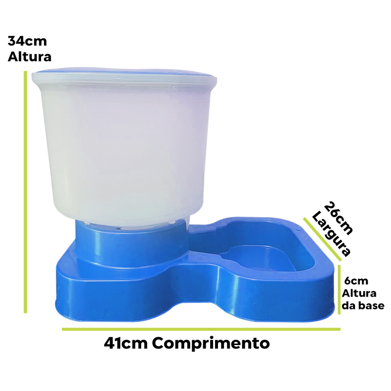 Kit Comedouro E Bebedouro Grande 10 Litros - Viu Pet