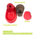 Kit Comedouro e Bebedouro Automático Evita Molhar Pelos - Galão 1 Litro - Viu Pet