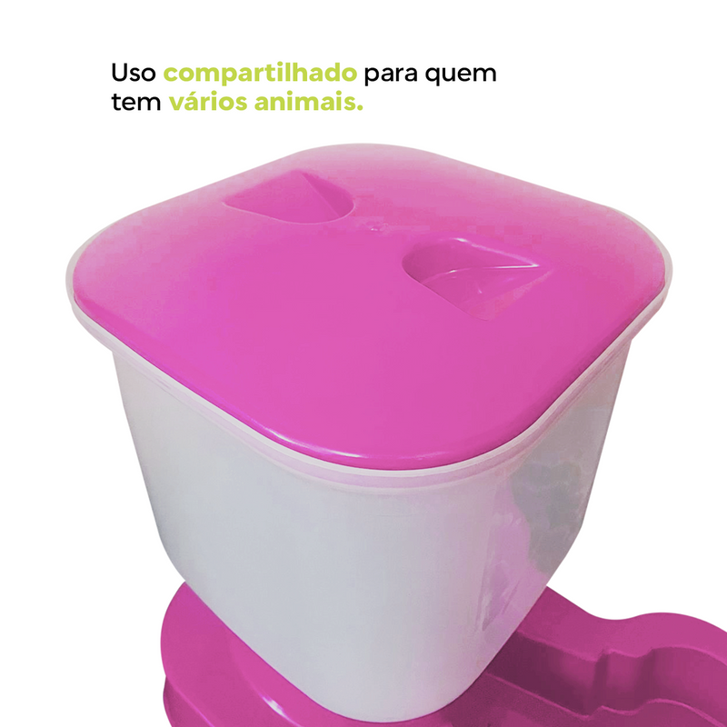 Kit Comedouro E Bebedouro Grande 10 Litros - Viu Pet