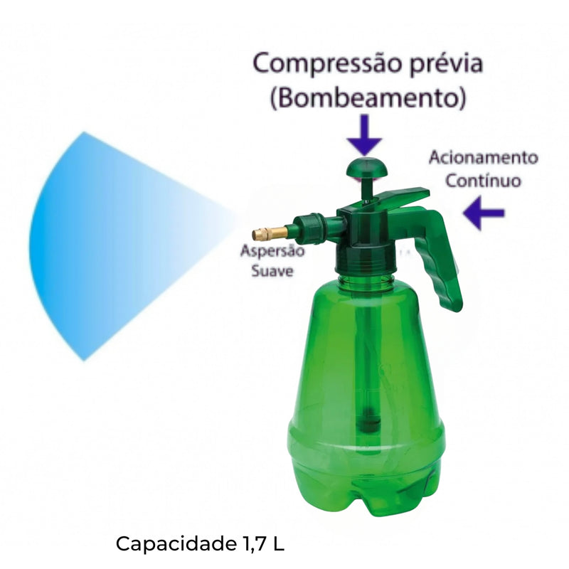 Pulverizador Borrifador Manual 1,7 Litros Compressão - Viu Pet