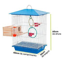 Gaiola Para Calopsita e Agapornis Com Acessórios + Ninho - Viu Pet