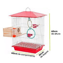 Gaiola Para Calopsita e Agapornis Com Acessórios + Ninho - Viu Pet