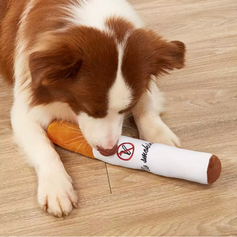 Brinquedo Pelúcia Com Apito - Cigarro e Charuto interativo - Viu Pet