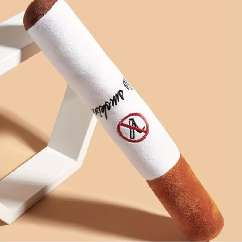 Brinquedo Pelúcia Com Apito - Cigarro e Charuto interativo - Viu Pet