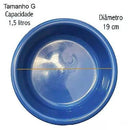 Comedouro Pesado Plástico - Azul - Viu Pet