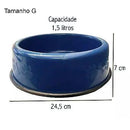 Comedouro Pesado Plástico - Azul - Viu Pet