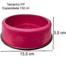 Comedouro Pesado Plástico - Rosa - Viu Pet