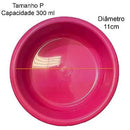 Comedouro Pesado Plástico - Rosa - Viu Pet