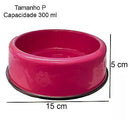 Comedouro Pesado Plástico - Rosa - Viu Pet