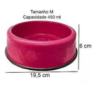 Comedouro Pesado Plástico - Rosa - Viu Pet