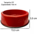 Comedouro Pesado Plástico - Vermelho - Viu Pet