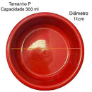 Comedouro Pesado Plástico - Vermelho - Viu Pet