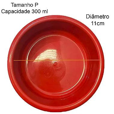 Comedouro Pesado Plástico - Vermelho - Viu Pet