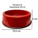 Comedouro Pesado Plástico - Vermelho - Viu Pet