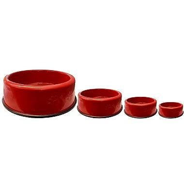 Comedouro Pesado Plástico - Vermelho - Viu Pet