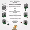 Gaiola Aberta Com Poleiro Para Calopsita - Viu Pet